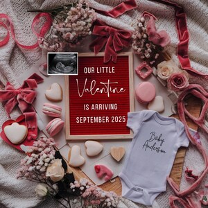 Valentine&#39;s Day Pregnancy Announcement: Gender Neutral February Baby Reveal (Digital Download)