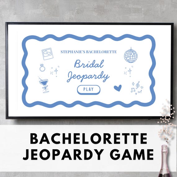 Bachelorette Jeopardy Party Game, Bachelorette Trivia Game, Hen Do Party Game, Editable Bridal Shower Games Canva Powerpoint