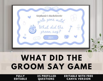 Girls Gone Mild Bachelorette Trivia, What Did the Groom Say Game (Digital Download)