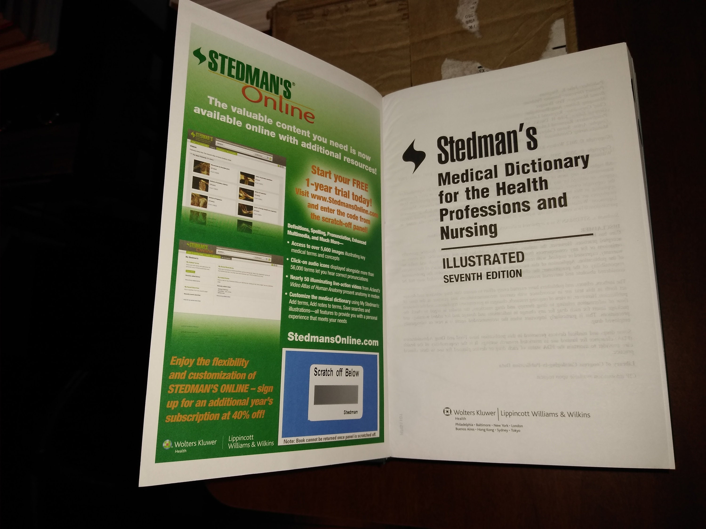 Stedmans Medical Dictionary for the Health Professons and Nursing hardcoverwdisc Etsy