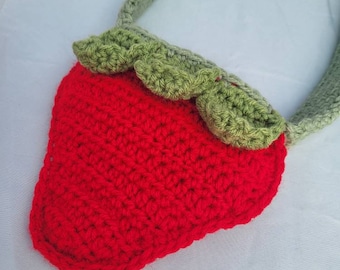 Mini Strawberry Crochet Bag *PATTERN ONLY*