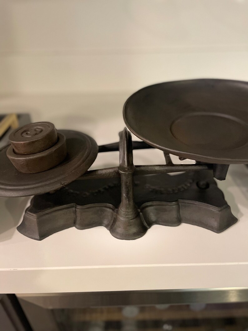 Antique Vintage Scale 1800s Cast Iron, Stuart & Peterson Philadelphia