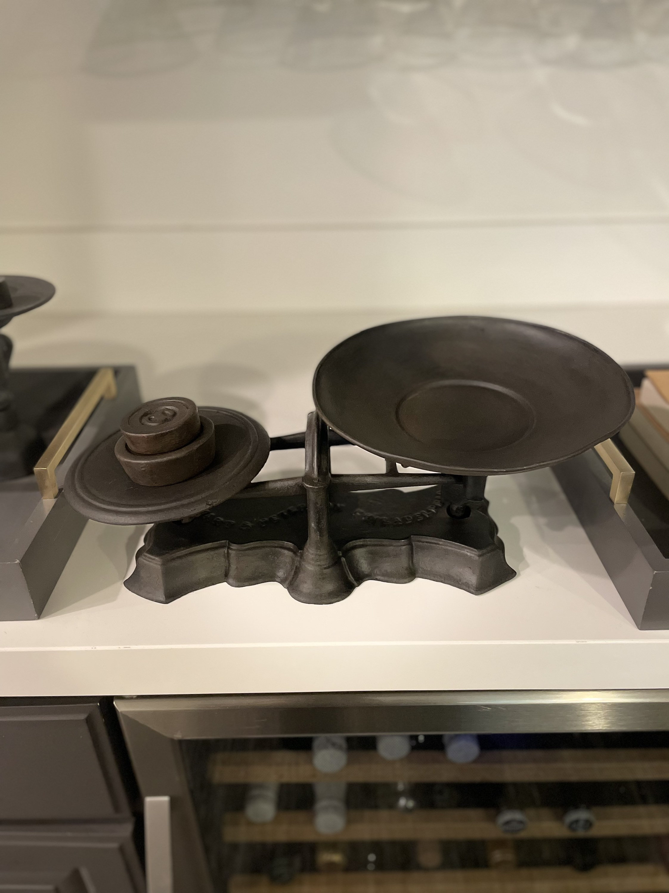 Antique Vintage Scale 1800s Cast Iron, Stuart & Peterson Philadelphia