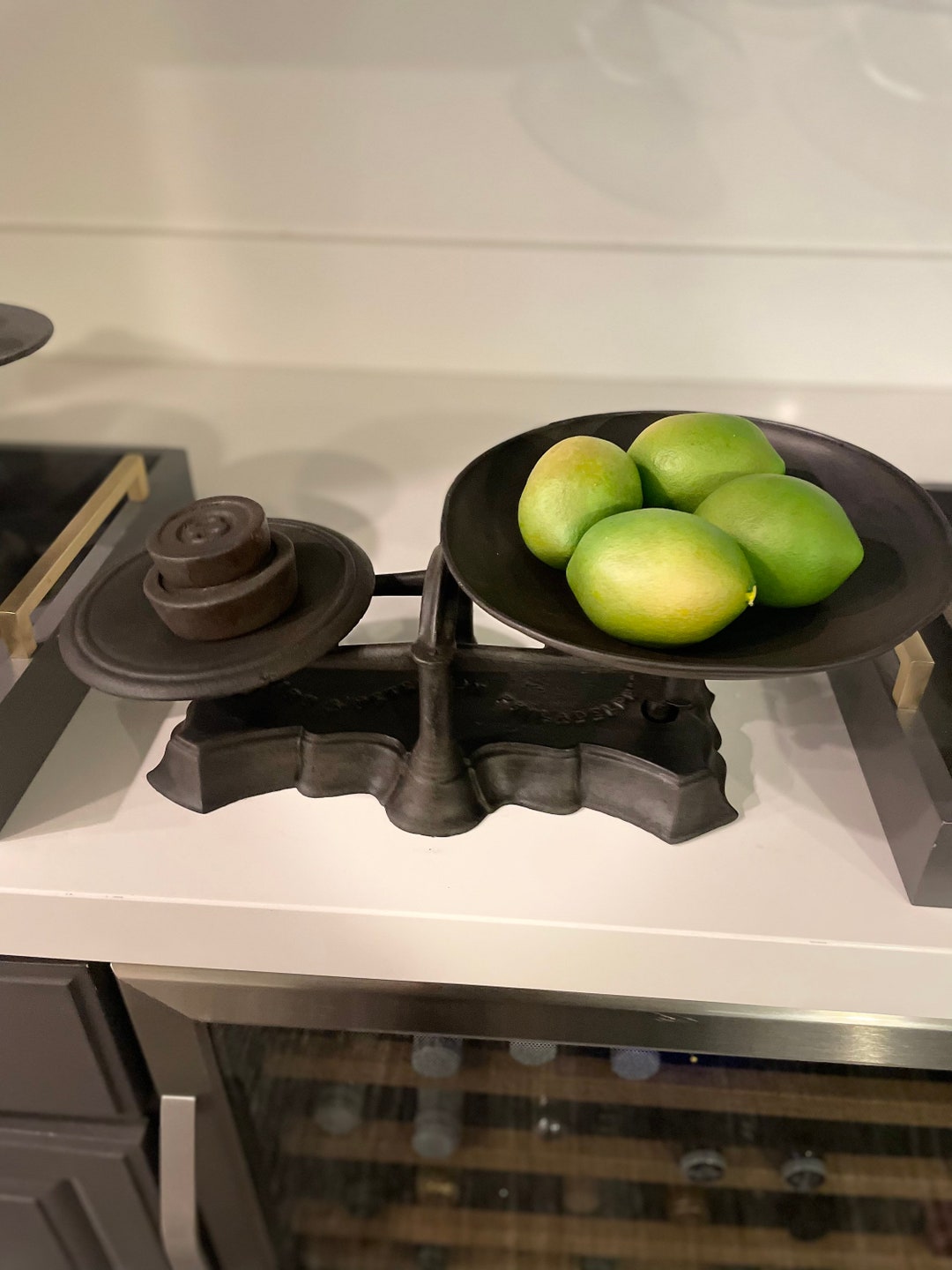 Antique Vintage Scale 1800s Cast Iron, Stuart & Peterson Philadelphia