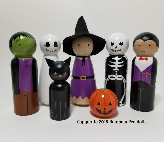 halloween peg dolls