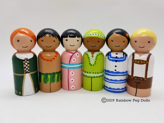 multicultural peg dolls