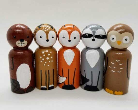 animal peg dolls