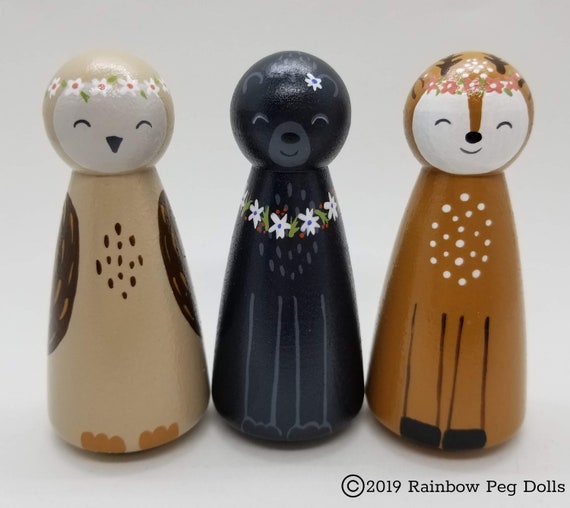 animal peg dolls