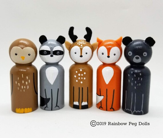 animal peg dolls