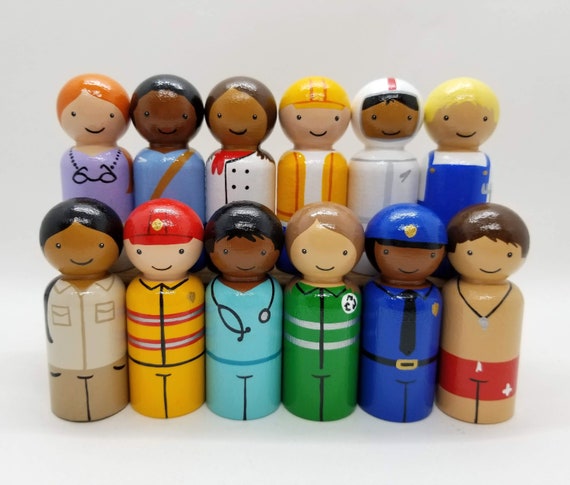 multicultural peg dolls