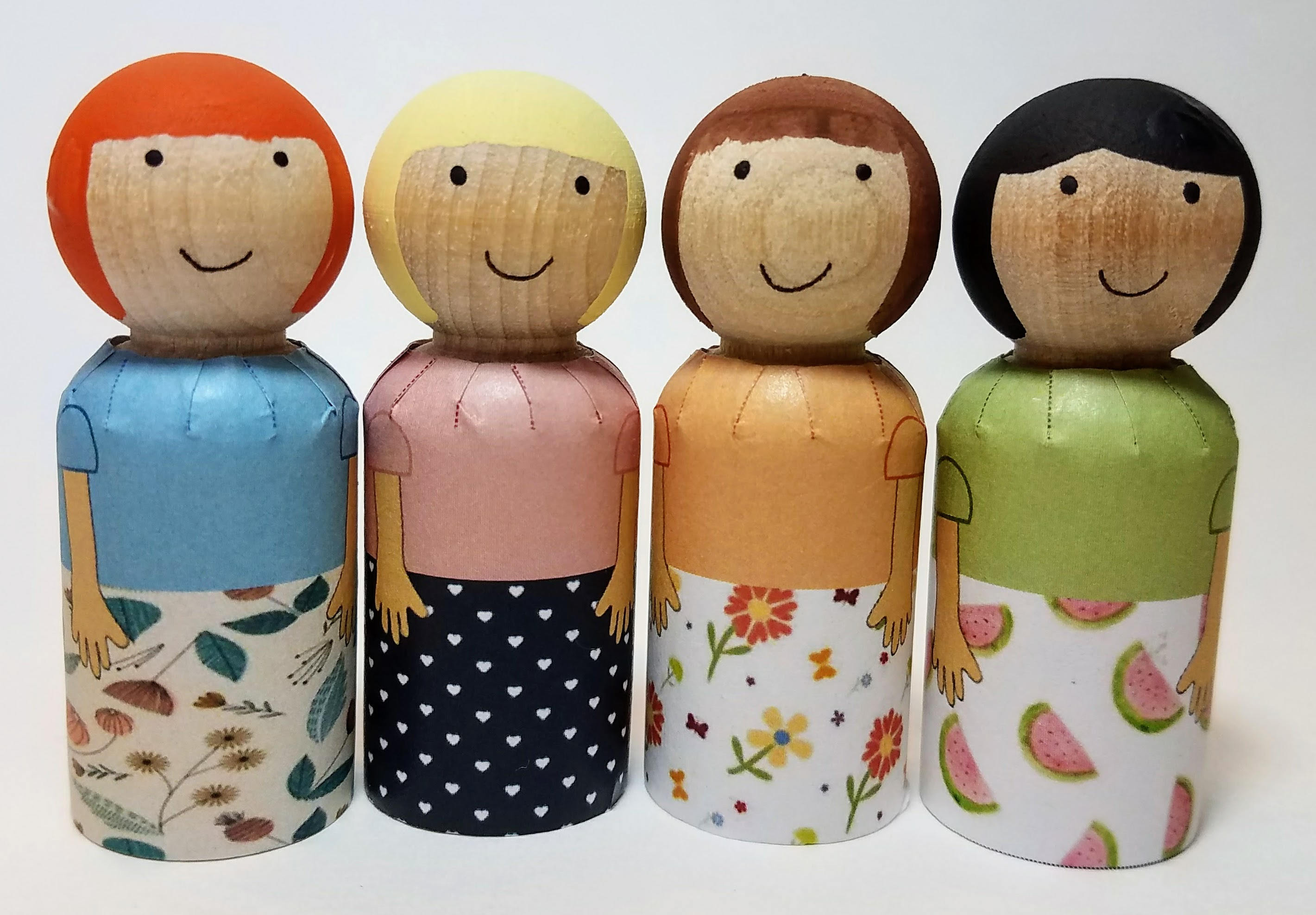 Printable Girl Clothes For Peg Dolls Four Styles DIY Peg Etsy