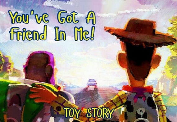 Toy Story Woody Und Buzz Lightyear Du Hast A Freund In Mir Etsy