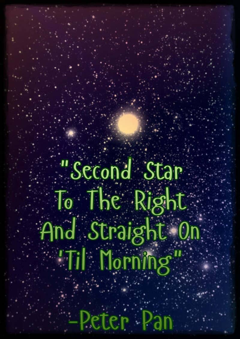 Peter Pan Second Star to the Right and Straight on 'til Morning Digital ...