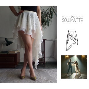 White ruffle skirt 5xl top