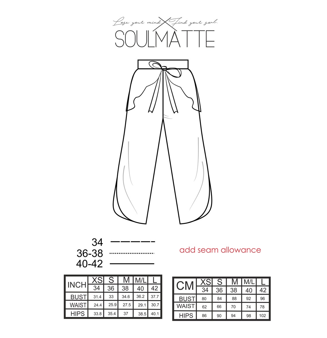 Flowy Beach Pants Pattern Skirtpants Pdf Instant Download Etsy