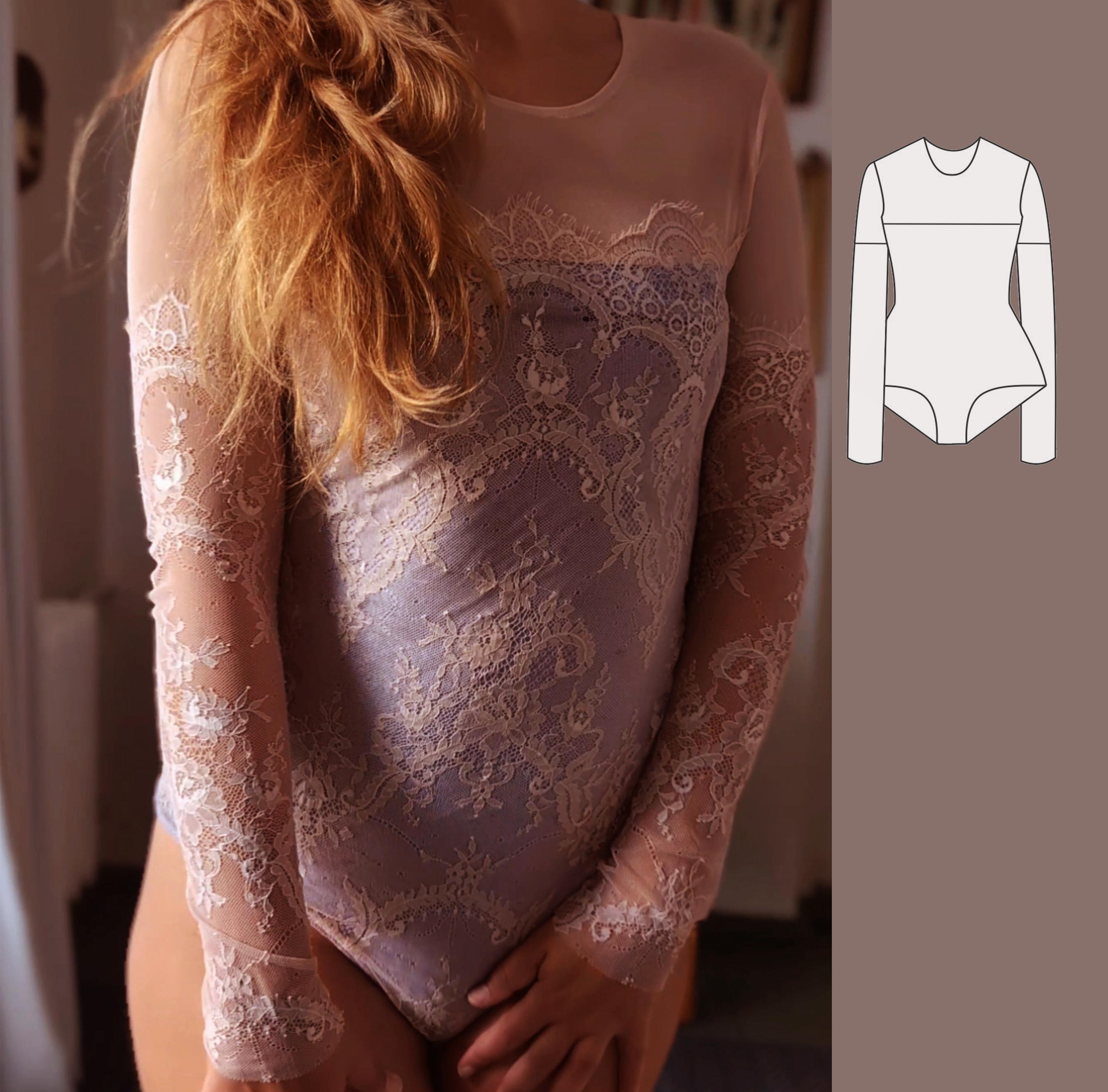 Long Sleeve Leotard Sewing Pattern: Ruffle Bodysuit (PDF Download)