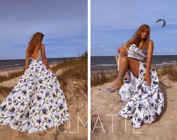 Long Skirt Pattern, Wide Evening Skirt Pattern for Beginners