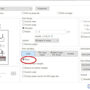 Puede incluir: Captura de pantalla de un cuadro de di&aacute;logo de impresi&oacute;n con opciones para imprimir un documento en PDF. El di&aacute;logo incluye configuraciones para copias, rango de impresi&oacute;n y escala. La vista previa muestra una p&aacute;gina con dise&ntilde;os de sujetadores y el texto "SOULMATTE".