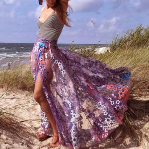 Gore Evening Skirt Sewing Pattern, High Waist, Front Split, Floor length (PDF Pattern)