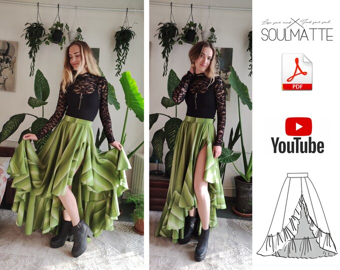 GODET SKIRT PATTERN Etsy