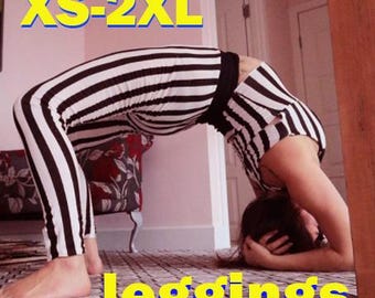 High Waist, No side seam Leggings Sewing Pattern , tights sewing DIY, XS–2XL (PDF Pattern)