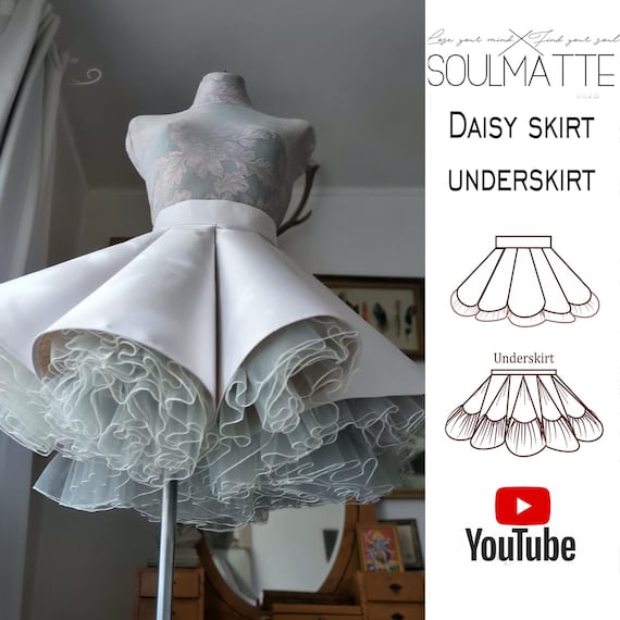 Evening Skirt Sewing Pattern, Tulle Underskirt, Beginner Friendly (PDF Pattern)