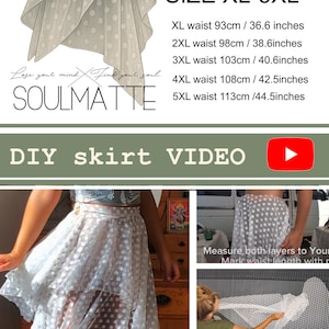 Asymmetrischer High Low Rock Schnittmuster | Tanz,Hochzeit (PDF) Bild 7