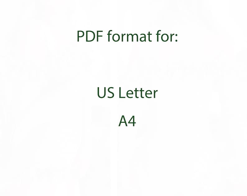Puede incluir: Fondo blanco con texto verde oscuro. El texto dice "Formato PDF para: US Letter A4". La imagen es un gr&aacute;fico simple, que indica las opciones de tama&ntilde;o de documento para un archivo digital.