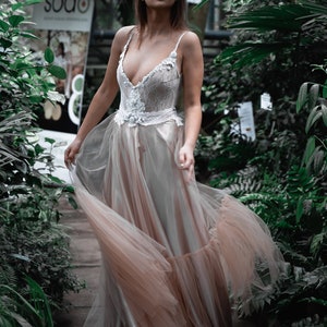 Boho Tulle Bridesmaid Dress Sewing Pattern: Bodysuit & eternal Ruffle Skirt (PDF Pattern)