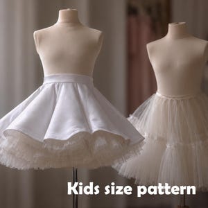 Toddler Evening Skirt Sewing Pattern: Tulle Underskirt (PDF Pattern)