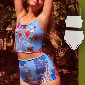 Cartamodello per costume da bagno a due pezzi in PDF – Bikini a vita alta, adatto ai principianti