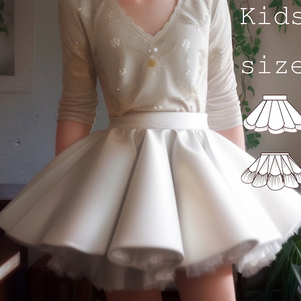 Girl - todler skirt pattern, evening skirt tutorial - beginners, Gored skirt, Tulle underskirt pattern, communion pattern, flower girl skirt