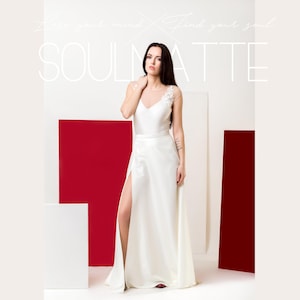 Patron de couture de jupe longue : robe de soirée trapèze avec fente (Patron PDF)