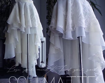 Asymmetric Ruffle Dancer Skirt Sewing Pattern: High-Waist (PDF Pattern)