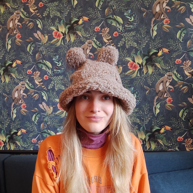 Bear Hat Bucket Hat. Printable PDF Sewing Pattern Adult Etsy