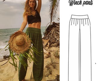 Joga pleated Lounge Pants Sewing Pattern with Video Tutorial (PDF Pattern)