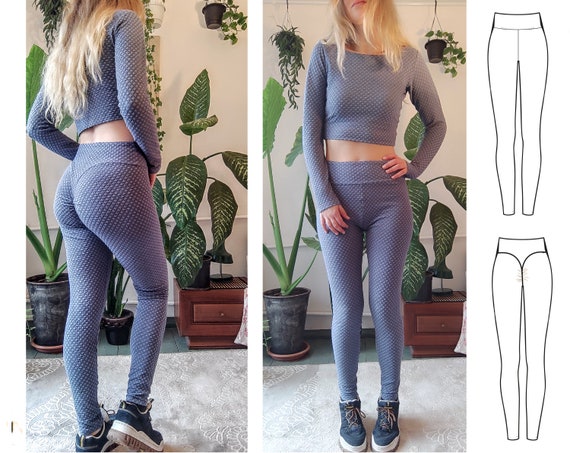 Leggings Pattern, Scrunch Butt Yoga Pants. High Waist Sports Workout,  Pattern. Seamless Pants, Yoga Pants, Sportswead Legging Crop Top -   Hong Kong