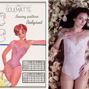 Heart neckline bodysuit pattern, leotard pattern, woman, girl bodysuit pattern, naked shulders top pattern, Evening blouse pattern