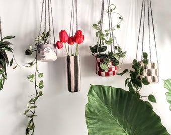Patron de couture DIY pour suspension de plantes : 4 modèles élégants (téléchargement numérique)