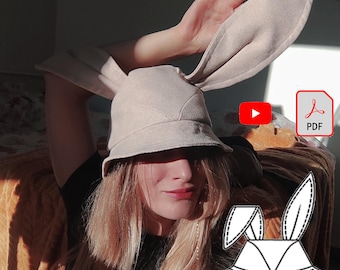 Bunny Ears Bucket Hat Sewing Pattern: Adult Size (PDF Pattern)