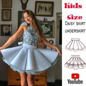 Mädchen - Kinderrock Schnittmuster, Abendrock Anleitung - Anfänger, Lochrock, Tüllrock Schnittmuster, Kommunion Schnittmuster, Blumenmädchen