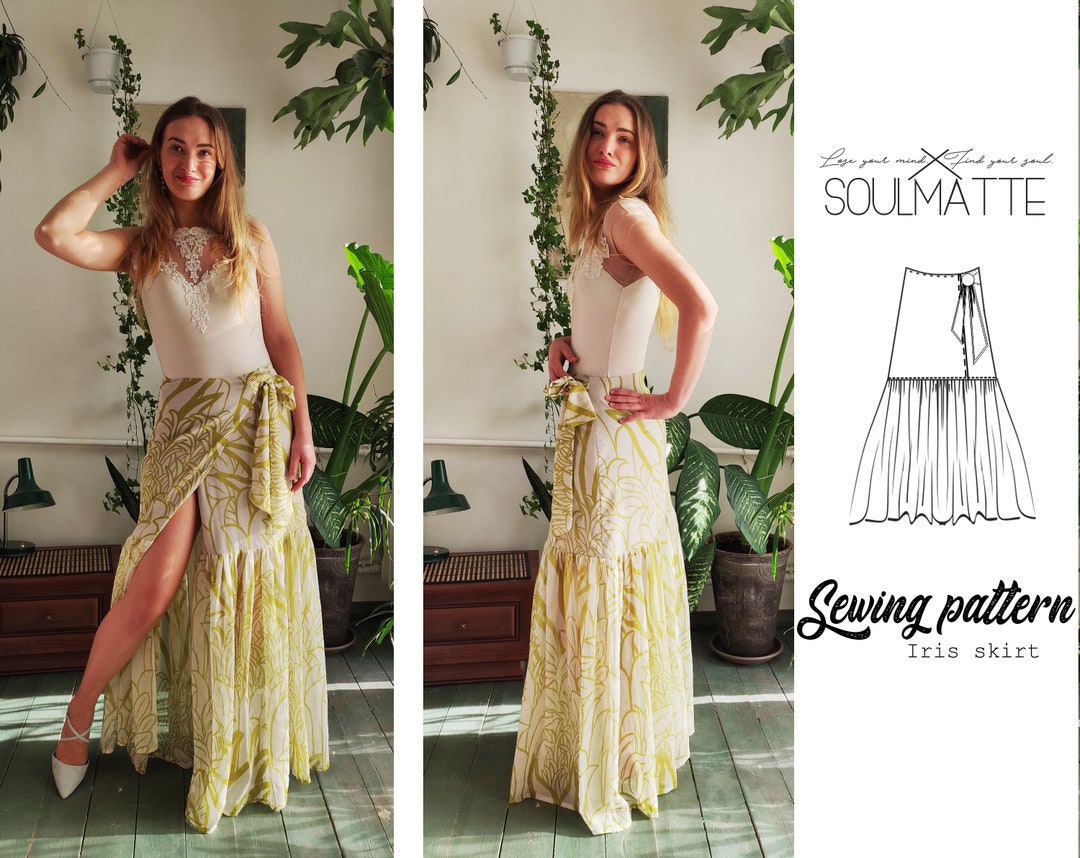 wrap tie skirt pattern