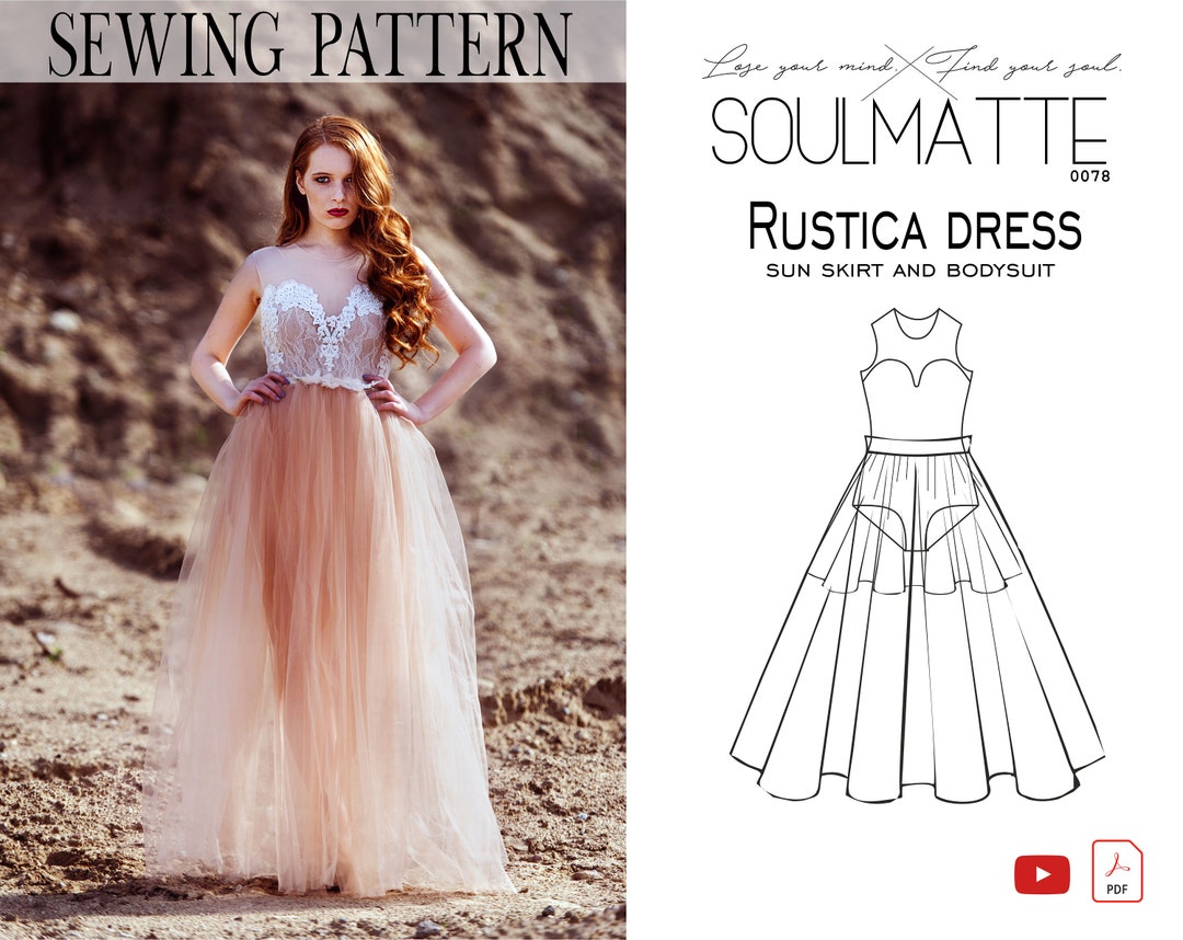 Dress Sewing Pattern Classic Dress Pattern Long Dress Pattern