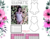 PDF bodysuit pattern, leotard pattern, woman, girl bodysuit pattern, Instant download, print XS, S, M,L, EU sizes 34. 36, 38, 40, 42.