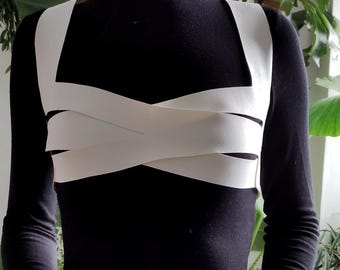 Leather Bralette Sewing Pattern: Beginner DIY harness , Vests for women (PDF Pattern)