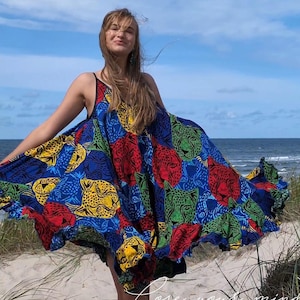 Flared Sun Dress Sewing Pattern: Beginner-Friendly Boho Maternity Style (PDF DIY)