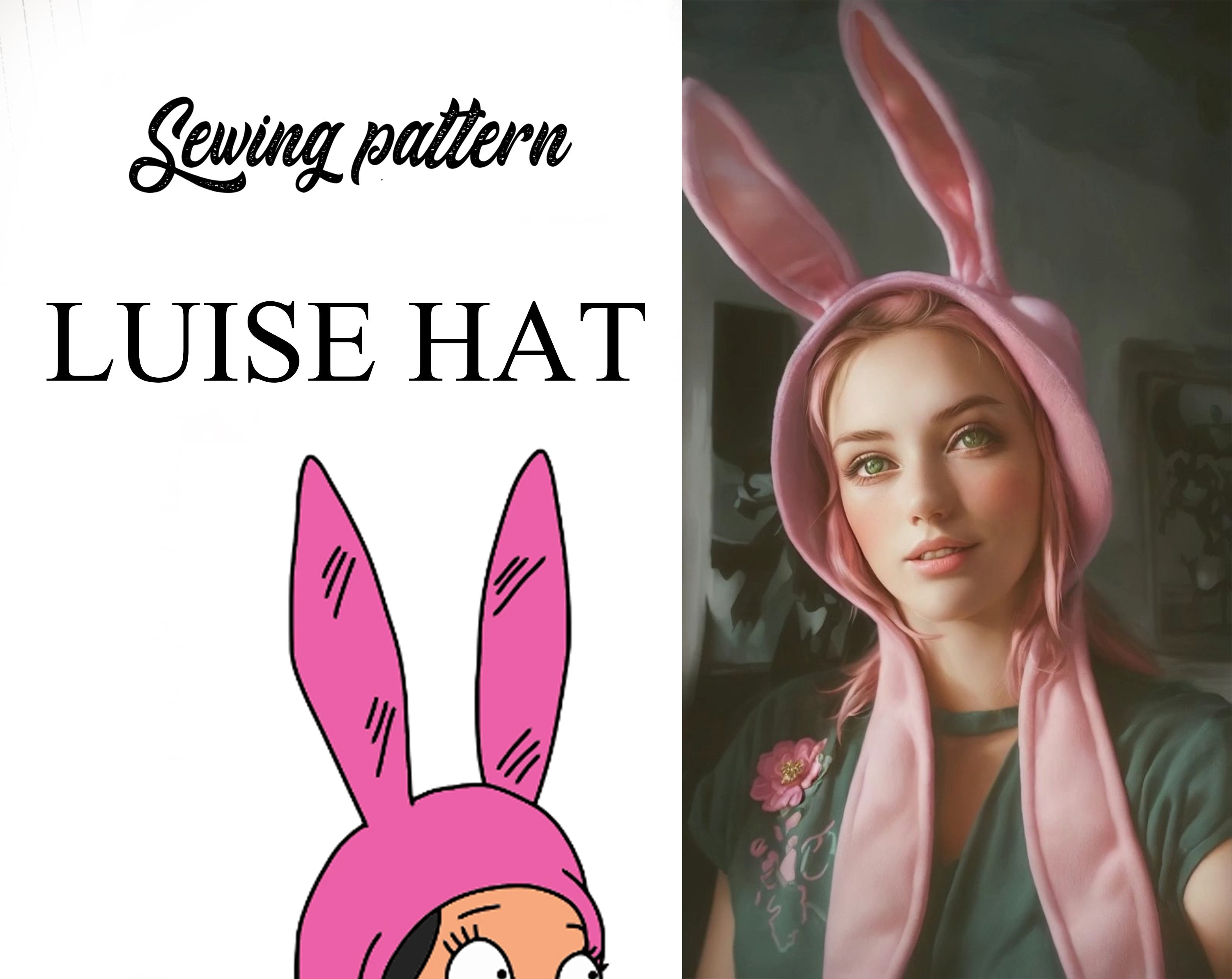 Louise belcher bunny ears from bobs burgers Pullover Hoodie for Sale by  Mayme