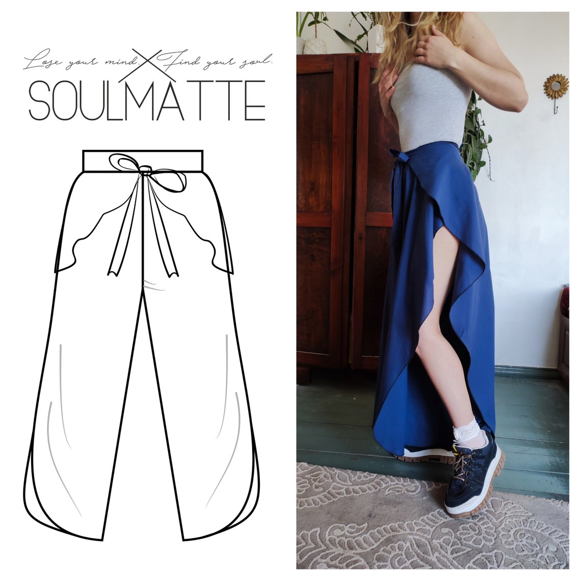 Flowy Beach Pants Pattern Skirtpants Pdf Instant Download Etsy