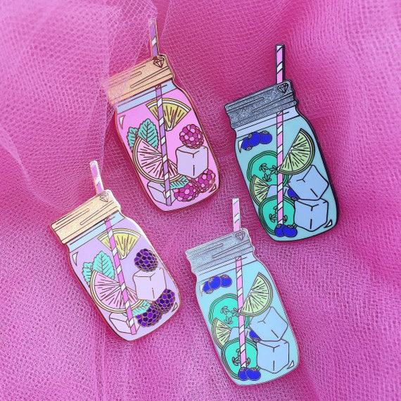 Mason Jar Lemonade pins 5 variants | Etsy