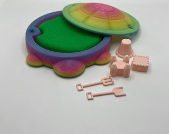 Mini Turtle Sandbox – 3D Printed Zen Garden with Kinetic Sand